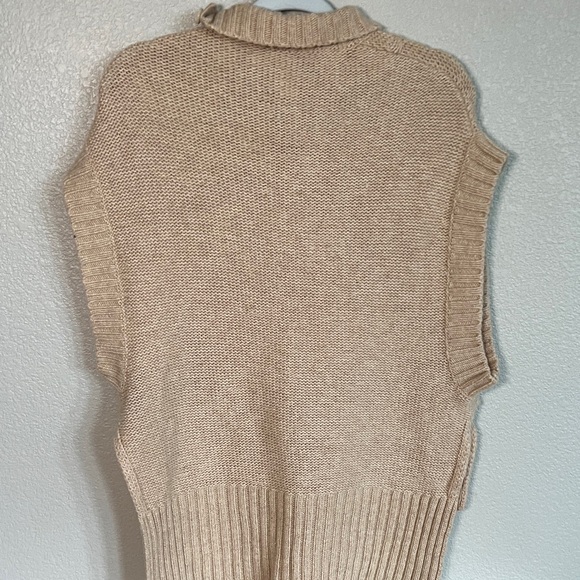 BCBGMaxAzria Beige Cable Knit Turtleneck Sweater - Picture 3 of 3